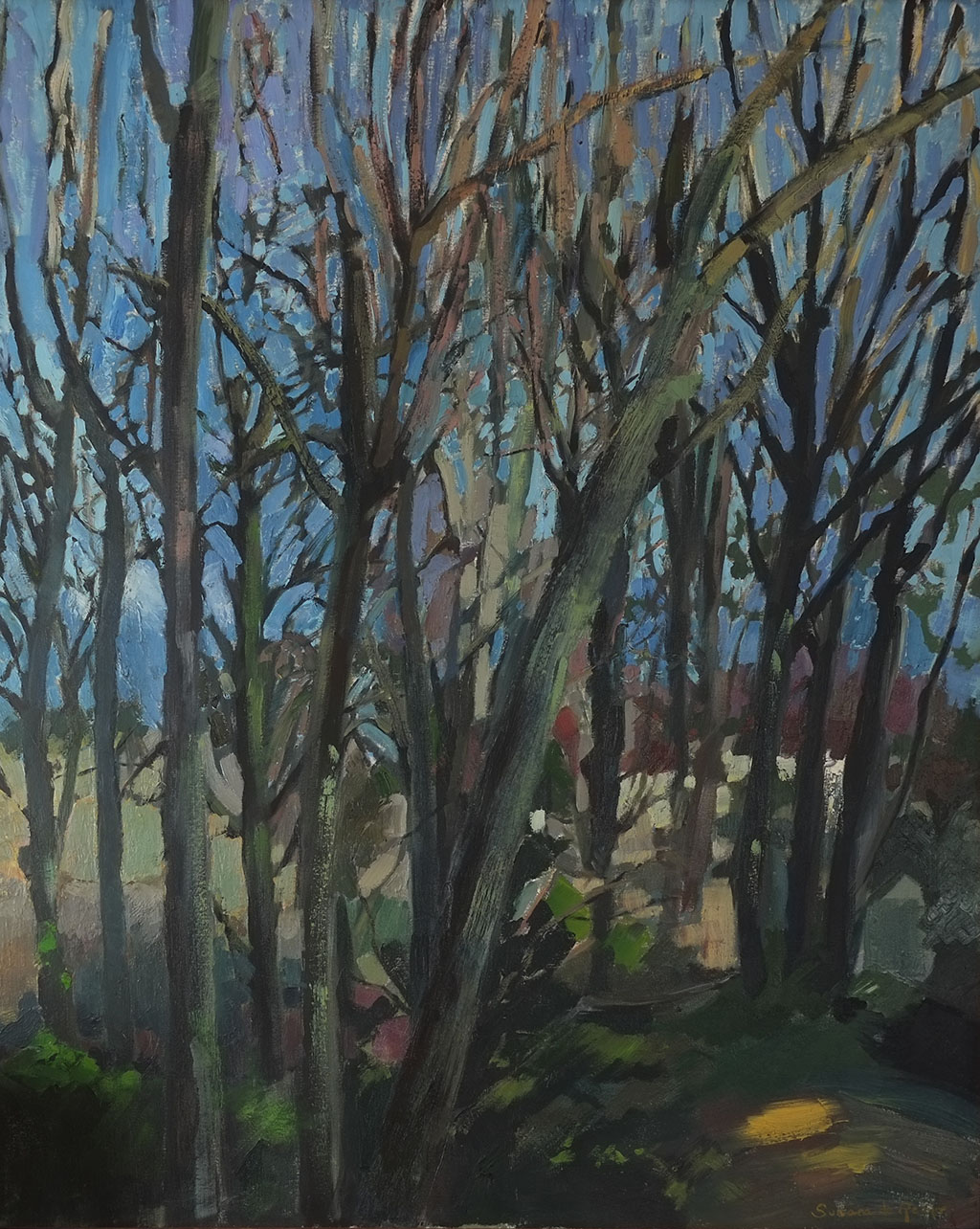 Bosque  Paisaje naturaleza Oleo Susana de Reoyo - Bosque