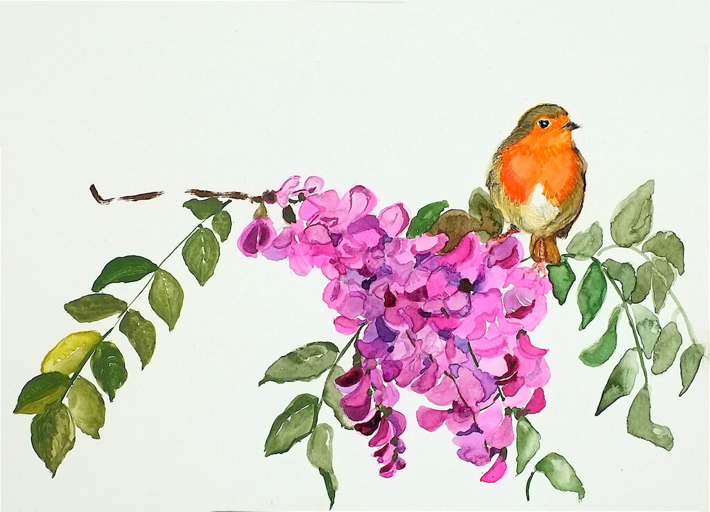 petirojo europeo - Petirojo europeo. 29,50x21cm.